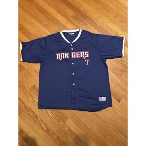 Texas Rangers Baseball Jersey  XL Genuine Merchandise‎ True Fan Button Up MLB